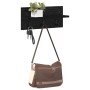 Perchero de pared con estante Roble negro 40 x 10.5 x 18 cm