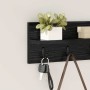 Perchero de pared con estante Roble negro 40 x 10.5 x 18 cm