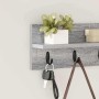 Perchero de pared con estante Gris sonoma 40 x 10.5 x 18 cm