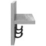 Perchero de pared con estante Gris sonoma 40 x 10.5 x 18 cm