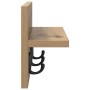 Perchero de pared con estante Roble artisan 40 x 10.5 x 18 cm