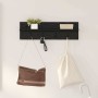 Perchero de pared con estante Roble negro 60 x 10.5 x 18 cm