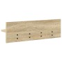 Perchero de pared con estante Roble Sonoma 60 x 10.5 x 18 cm