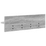Perchero de pared con estante Gris sonoma 60 x 10.5 x 18 cm