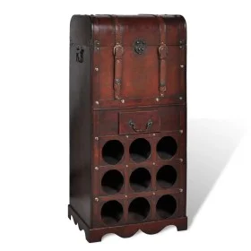 Wooden wine rack for 9 bottles trunk with drawer by vidaXL, Wine racks - Ref: Foro24-240506, Price: 112,74 €, Discount: %