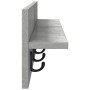 Perchero de pared con estante Gris hormigón 80 x 10.5 x 18 cm