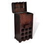 Wooden wine rack for 9 bottles trunk with drawer by vidaXL, Wine racks - Ref: Foro24-240506, Price: 114,41 €, Discount: %