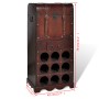 Wooden wine rack for 9 bottles trunk with drawer by vidaXL, Wine racks - Ref: Foro24-240506, Price: 114,41 €, Discount: %