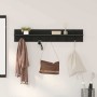 Perchero de pared con estante Roble negro 100 x 10.5 x 18 cm