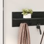 Perchero de pared con estante Roble negro 100 x 10.5 x 18 cm