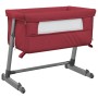 Crib with red linen fabric mattress by vidaXL, Cribs and beds for children - Ref: Foro24-10299, Price: 113,49 €, Discount: %
