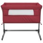 Crib with red linen fabric mattress by vidaXL, Cribs and beds for children - Ref: Foro24-10299, Price: 113,49 €, Discount: %
