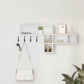 Perchero de pared con estante Blanco 100 x 12 x 43.5 cm en Estantes y estanterías | Comprar online en Foro24