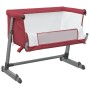 Crib with red linen fabric mattress by vidaXL, Cribs and beds for children - Ref: Foro24-10299, Price: 113,49 €, Discount: %