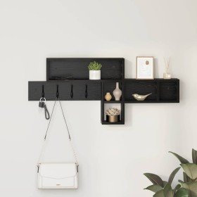 Perchero de pared con estante Roble negro 100 x 12 x 43.5 cm en Estantes y estanterías | Comprar online en Foro24