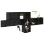 Perchero de pared con estante Roble negro 100 x 12 x 43.5 cm