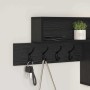 Perchero de pared con estante Roble negro 100 x 12 x 43.5 cm