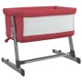 Crib with red linen fabric mattress by vidaXL, Cribs and beds for children - Ref: Foro24-10299, Price: 113,49 €, Discount: %
