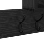 Perchero de pared con estante Roble negro 100 x 12 x 43.5 cm