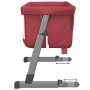 Crib with red linen fabric mattress by vidaXL, Cribs and beds for children - Ref: Foro24-10299, Price: 113,49 €, Discount: %