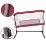 Kinderbett mit Matratze aus rotem Leinenstoff von vidaXL, Kinderbetten und Betten für Kinder - Ref: Foro24-10299, Preis: 112,...