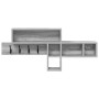 Perchero de pared con estante Gris sonoma 100 x 12 x 43.5 cm