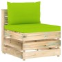 Ecksofa mit grau imprägnierten Holzkissen von vidaXL, Modulare Sofas für den Außenbereich - Ref: Foro24-3074518, Preis: 82,32...