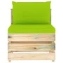 Ecksofa mit grau imprägnierten Holzkissen von vidaXL, Modulare Sofas für den Außenbereich - Ref: Foro24-3074518, Preis: 76,88...