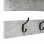 Perchero de pared con estante Gris hormigón 90 x 15 x 36 cm