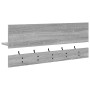 Perchero de pared con estante Gris sonoma 90 x 15 x 36 cm