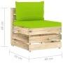 Sectional central sofa with gray impregnated wood cushions by vidaXL, Modular outdoor sofas - Ref: Foro24-3074518, Price: 76,...