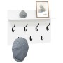 Perchero de pared Blanco 60 x 40 x 12 cm Madera contrachapada