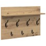 Perchero de pared con estante Roble artisan 60 x 40 x 12 cm