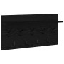 Perchero de pared con estante Roble negro 80 x 40 x 12 cm