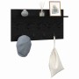 Perchero de pared con estante Roble negro 80 x 40 x 12 cm