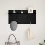 Perchero de pared con estante Roble negro 80 x 40 x 12 cm