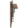 Perchero de pared con estante Roble ahumado 80 x 40 x 12 cm
