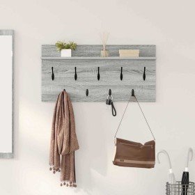 Perchero de pared con estante Gris sonoma 80 x 40 x 12 cm en Estantes y estanterías | Comprar online en Foro24