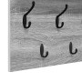 Perchero de pared con estante Gris sonoma 80 x 40 x 12 cm