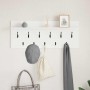 Perchero de pared con estante Blanco Madera contrachapada