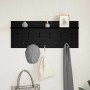Perchero de pared con estante Roble negro Madera contrachapada