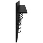 Perchero de pared con estante Roble negro Madera contrachapada
