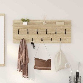 Perchero de pared con estante Roble Sonoma Madera contrachapada