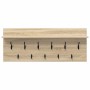 Perchero de pared con estante Roble Sonoma Madera contrachapada