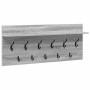 Perchero de pared con estante Gris sonoma Madera contrachapada