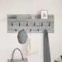 Perchero de pared con estante Gris sonoma Madera contrachapada