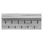 Perchero de pared con estante Gris sonoma Madera contrachapada