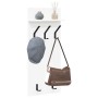 Perchero de pared Blanco 90 x 40 x 10 cm Madera contrachapada