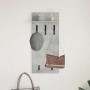 Perchero de pared con estante Gris hormigón 90 x 40 x 10 cm