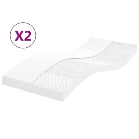 Foam mattresses 2 units 7 zones hardness 20ILD white 80x200 cm by vidaXL, Mattresses - Ref: Foro24-356360, Price: 182,81 €, D...